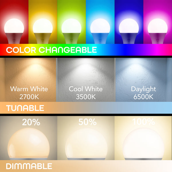 E26 Smart Light Bulb RGBCW 9W