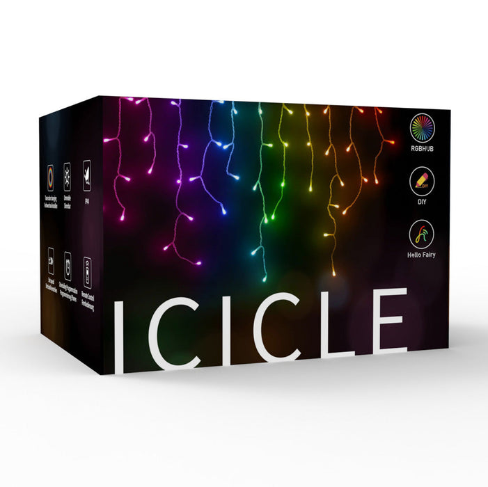 Programmable Smart RGBIC Icicle Christmas Decoration Lights 33FT/66FT/99FT